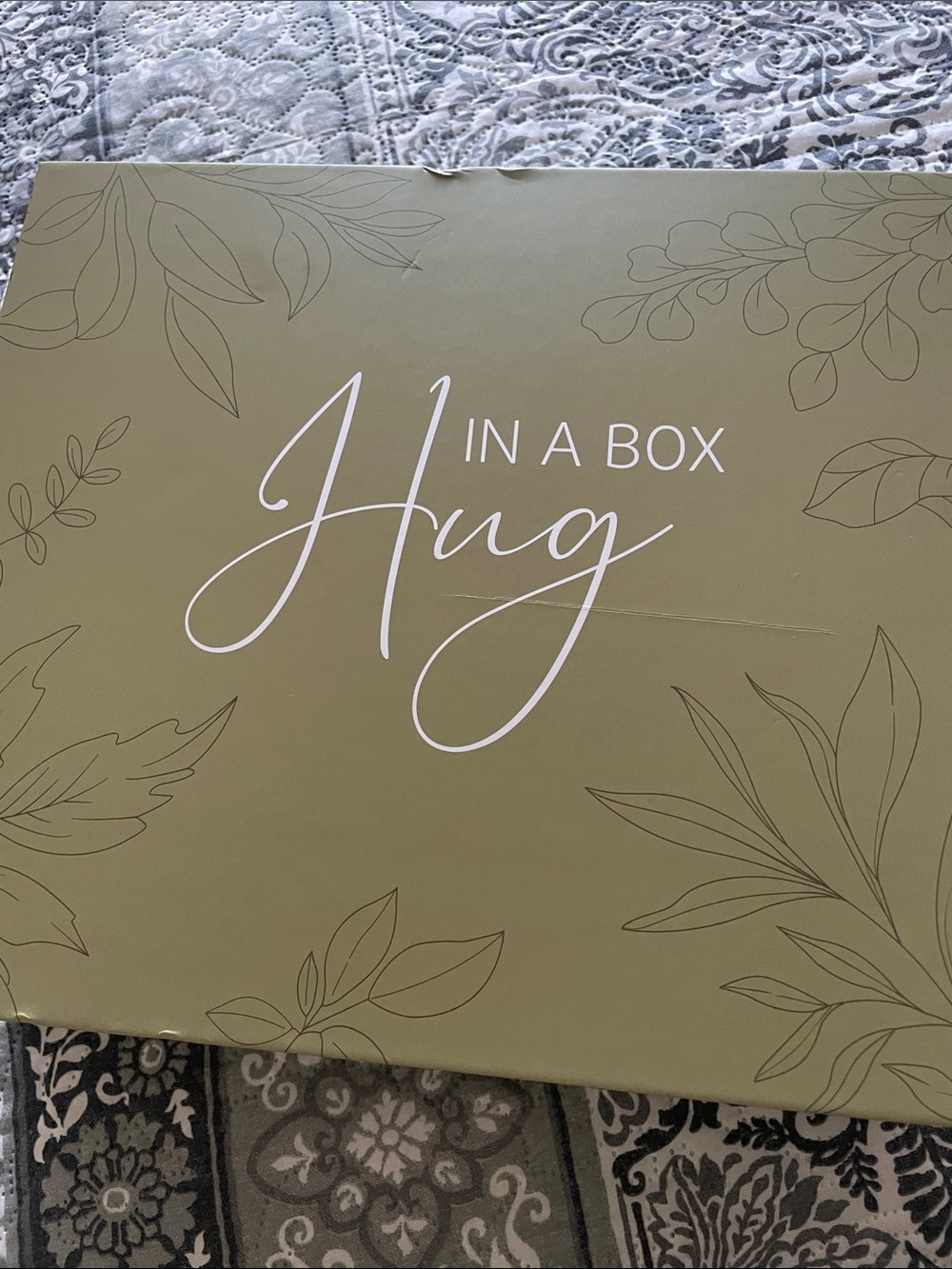 Hug In A Box Decorative Gift Box - Olive Green